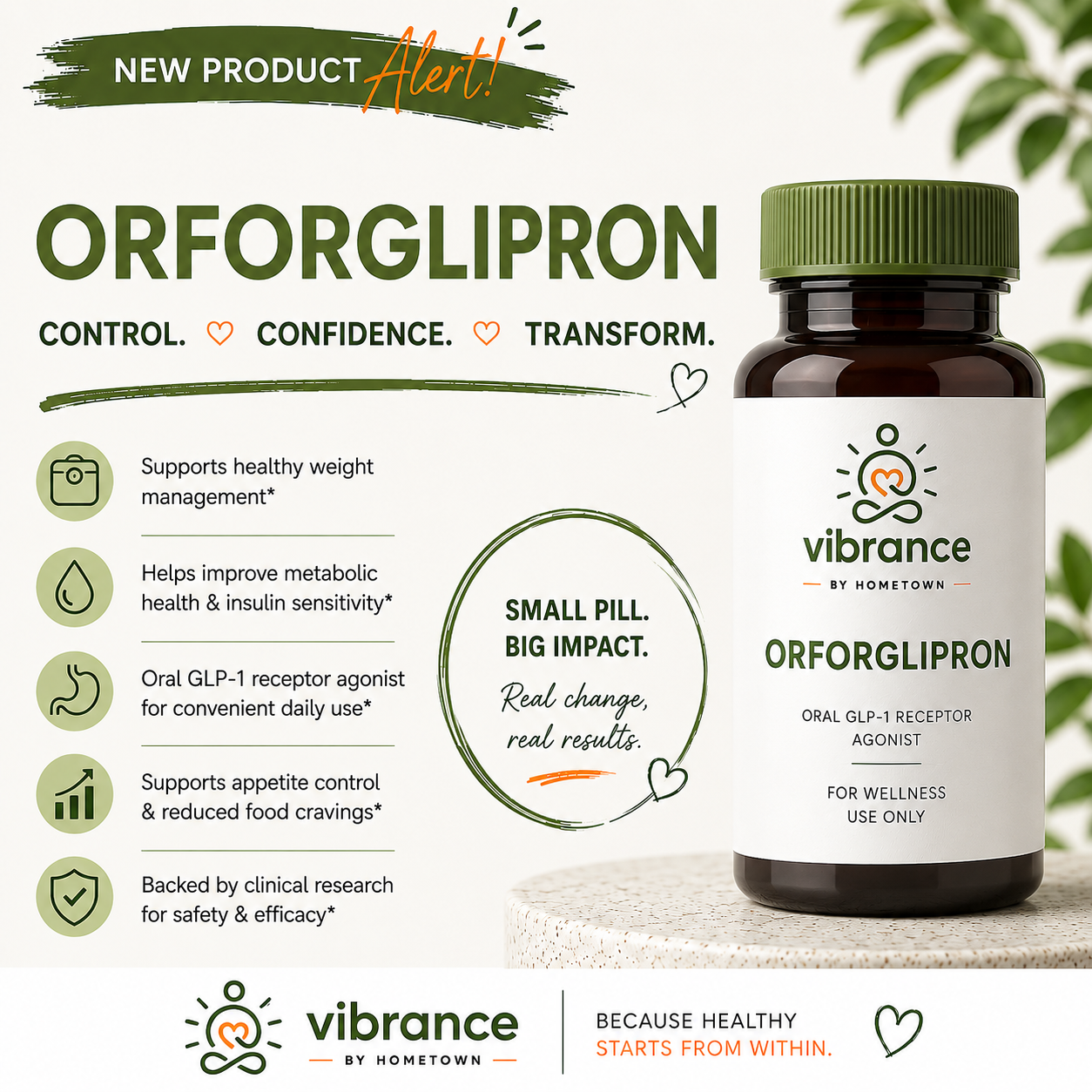 Orforglipron product option from Vibrance by Hometown