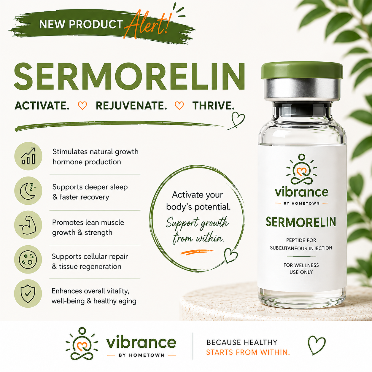 Sermorelin wellness option from Vibrance by Hometown